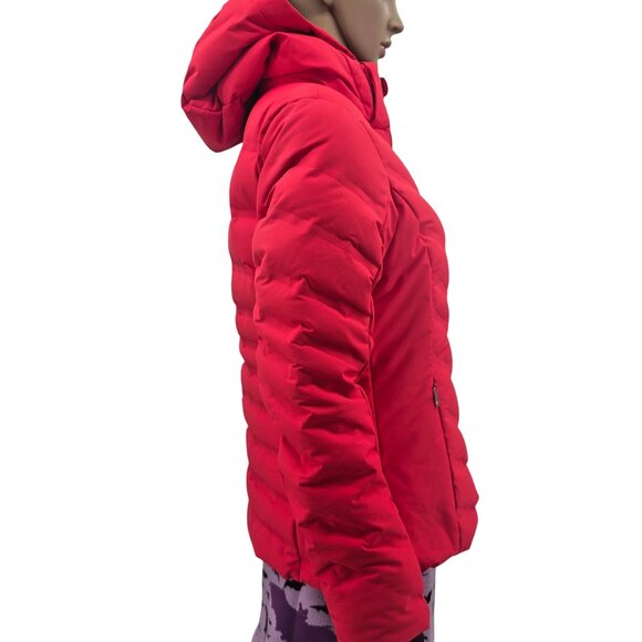 Schöffel Womens Size 10 Red Puffer Down Jacket With Hood - Picture 3 of 11
